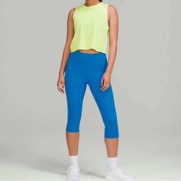 lululemon athletica Pants - Lululemon Invigorate High Rise Poolside Blue Crop 17” Leggings